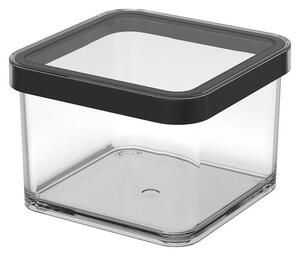 Kwadratowy plastikowy pojemnik na żywność LOFT czarny 0,5 l