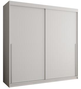 Szafa przesuwna Garderoba SIMA T 200 biały + u. srebrny