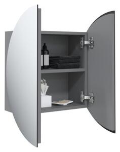 Szafka łazienkowa z lustrem i LED, szary, 40x40x17,5 cm