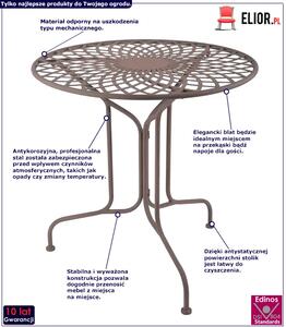 Brązowy metalowy stolik ogrodowy - Casima