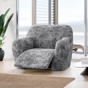 Bi-elastyczne pokrowce MARMO szare fotel relaks (sz. 70 - 90 cm)