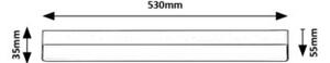 Lampa podszafkowa kuchenna czarno-biała podłużna 53cm neutralna barwa LED 14W BAND2 Rabalux