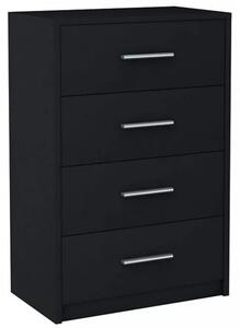 Czarna komoda z 4 szufladami K1-F04