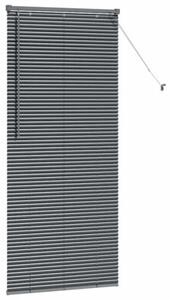 Nowoczesne żaluzje weneckie ciemnoszare z aluminium 175 x 80 cm