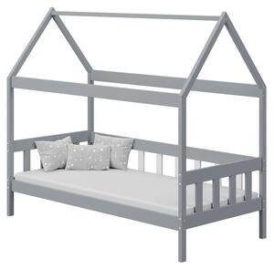 Szare łóżko dziecięce pojedyncze - Dada 3X 160x80 cm