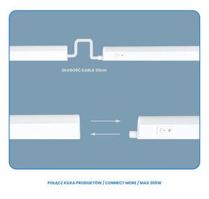 Lampka podszafkowa biała listwa 120 cm włącznik neutralna barwa LED 16W VITO Eko-Light