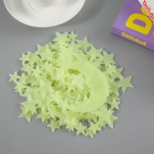 PIPPER | Plastikowe fosforowe "Gwiazdki - zielone" 201szt