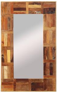 Lustro ścienne w ramie z litego drewna z odzysku, 50x80 cm