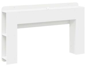 Szafka z zagłówkiem z przechowywaniem biały 135 x 18,5 x 80 cm