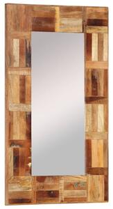 Lustro ścienne w ramie z litego drewna z odzysku, 50x80 cm