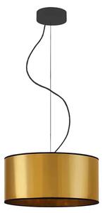 Złoty żyrandol z okrągłym abażurem 30 cm - EX853-Hajfun