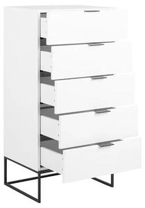 Biała komoda z szufladami do salonu mat - Pikon 4X