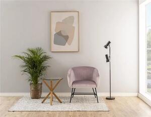 Różowy fotel tapicerowany w stylu glamour - Nerra 2X