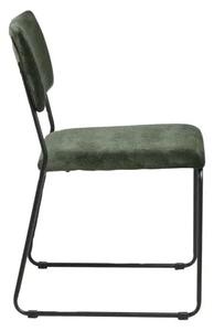 Zielone krzesło tapicerowane - Rekso