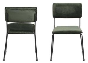 Zielone krzesło tapicerowane - Rekso