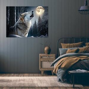 Obraz Na Płótnie Wilk Czarny Do Sypialni Salonu 60x40