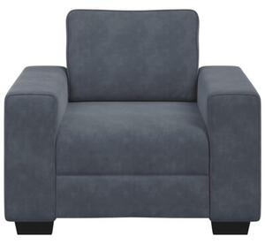 Sofa fotel ciemnoszary 100x77x82 cm aksamit