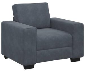 Sofa fotel ciemnoszary 100x77x82 cm aksamit