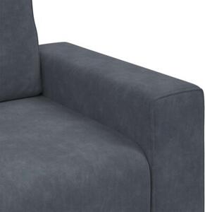 Sofa fotel ciemnoszary 100x77x82 cm aksamit