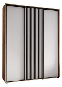Szafa przesuwna wysoka Lanko 1 200, gł. 45 cm artisan + biały + czarny