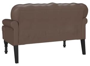 Futrzany chesterfield bench - elegancka Ławka z klasycznym tuftingiem