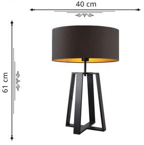 Lampa stołowa glamour na czarnym stelażu - EX966-Thol- 5 kolorów