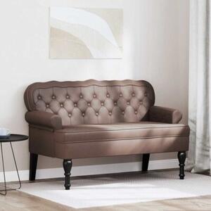 Futrzany chesterfield bench - elegancka Ławka z klasycznym tuftingiem
