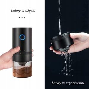 Przenośny Młynek Do Kawy Bezprzewodowy Akumulatorowy USB Łatwe Ładowanie