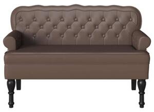 Futrzany chesterfield bench - elegancka Ławka z klasycznym tuftingiem