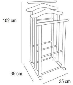 Stojak na ubrania ARREDAMENTI Maxi 102 x 35 cm Biały