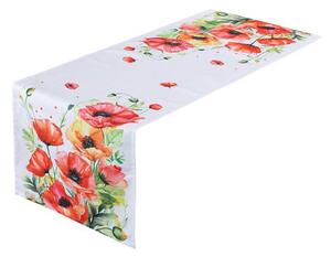 Bieżnik z nadrukiem CZERWONE MAKI 40 x 110 cm
