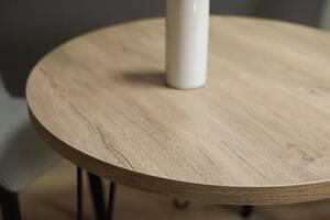 Okrągły stół z blatem Dąb brunico - Asta