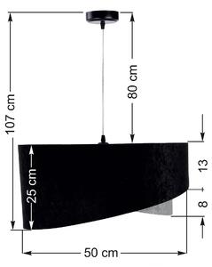 Czarno-szara nowoczesna lampa wisząca - EX980-Levis