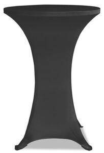 Pokrowce na stół barowy, Ø 80 cm, czarne, elastyczne, 4 szt