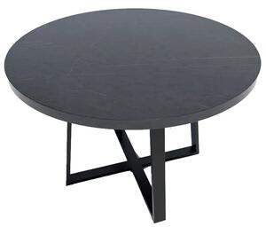 Loftowy stół z okrągłym blatem Wytrawny szary kamień - Evert