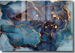 Szklany obraz 100x70 cm Dark Marble – Wallity