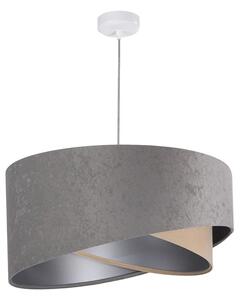 Szaro-srebrna lampa wisząca z abażurem - EX987-Felso