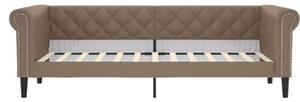 Sofa z funkcją spania, cappuccino, 80x200 cm, sztuczna skóra
