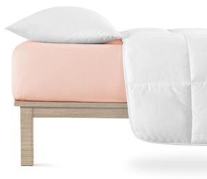 Napinane prześcieradło Jersey z elastanem pudrowe 90 x 200 cm