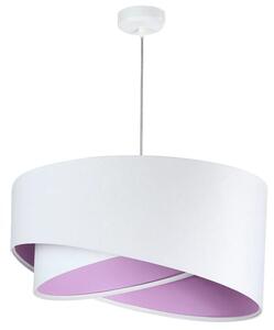 Biało-liliowa asymetryczna lampa wisząca - EX990-Rezi