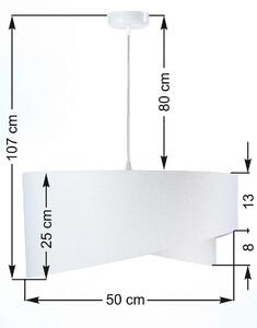 Biało-turkusowa lampa wisząca welurowa - EX990-Rezi