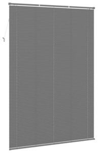 Elegancka żaluzja wenecka pvc srebrnoszara 213 x 150 cm z drążkiem obrotowym i klipsem bezpieczeństwa