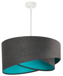 Grafitowo-turkusowa designerska lampa wisząca - EX991-Delva
