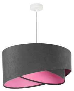 Grafitowo-różowa nowoczesna lampa wisząca - EX991-Delva
