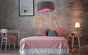 Grafitowo-różowa nowoczesna lampa wisząca - EX991-Delva