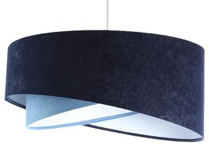 Granatowo-biała lampa wisząca welurowa - EX994-Lorisa