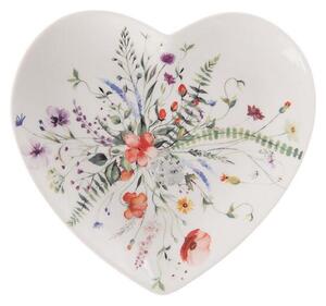 Porcelanowy talerz deserowy MAK, serce, 17,5 cm