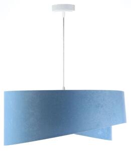 Niebiesko-srebrna welurowa lampa wisząca - EX996-Alias