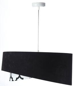 Czarno-biała welurowa lampa wisząca - EX997-Moslo