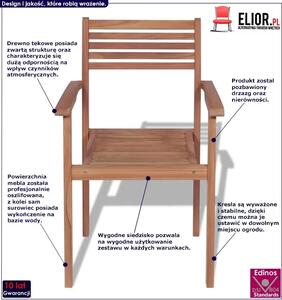 Zestaw drewnianych krzeseł ogrodowych - Malion 2X